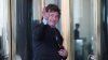 Javier Milei en la puerta del Hotel Libertador (Foto: Télam)