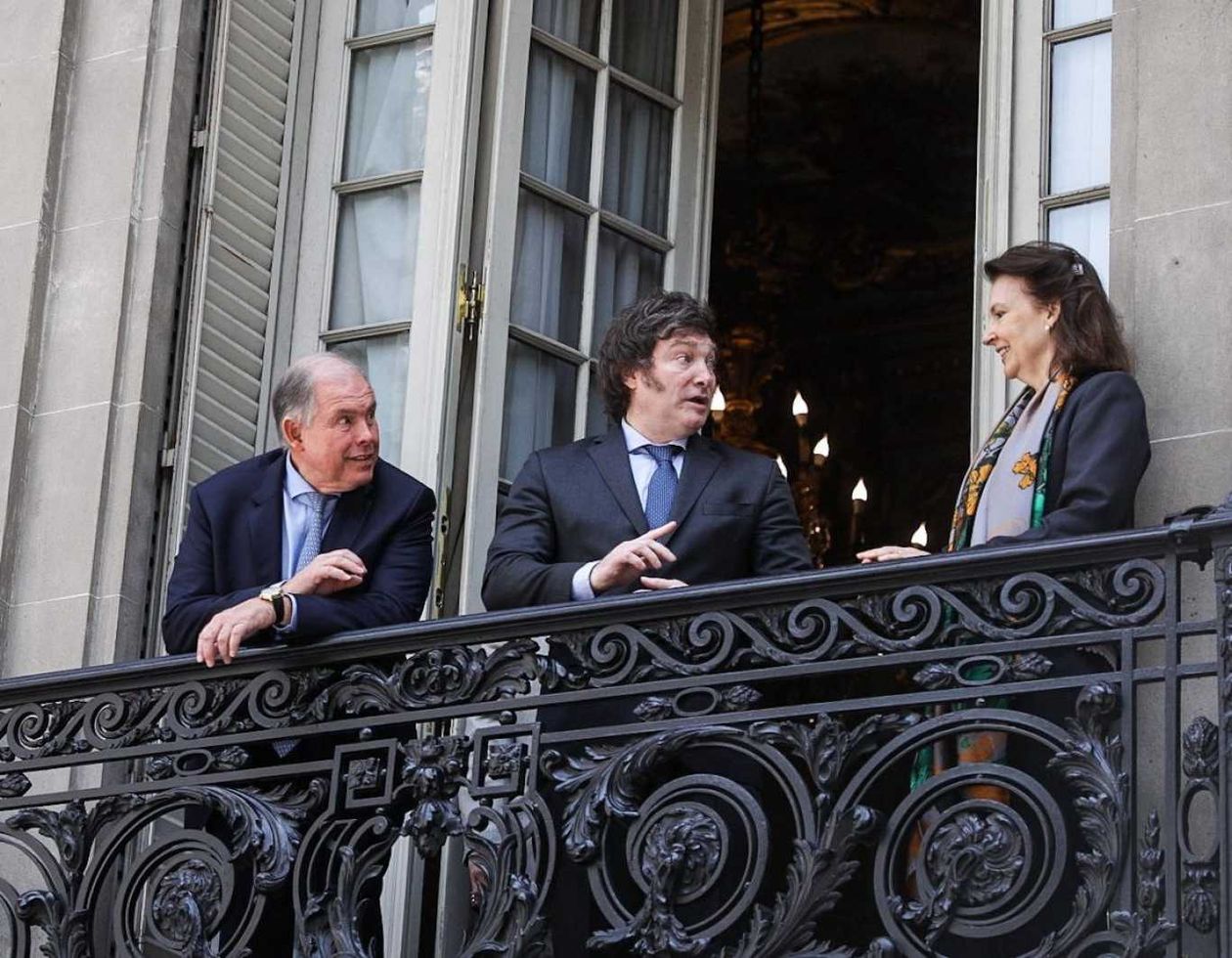 Gerardo Werthein, Javier Milei y Diana Mondino.