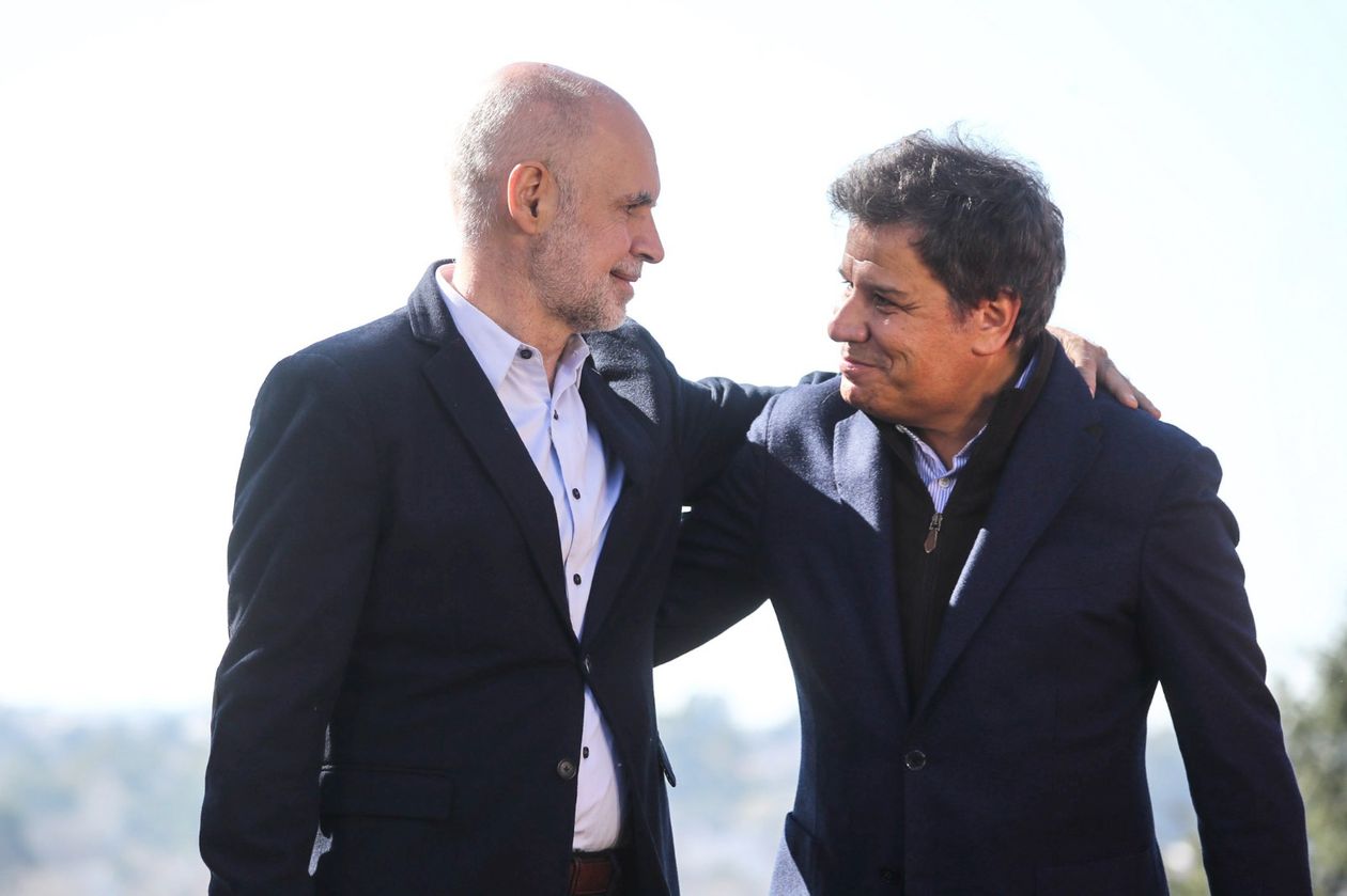 Horacio Rodríguez Larreta y Facundo Manes, en Tandil.