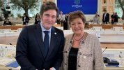 Presidente Javier Milei y Kristalina Georgieva, jefa del FMI.