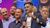 Maximiliano Pullaro junto a Lisandro Enrico, uno de los elegidos para salir a anunciar la victoria la noche del domingo