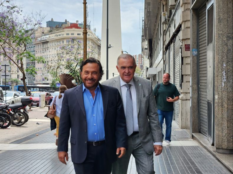 Gustavo Sáenz y Osvaldo Jaldo, animadores del nuevo espacio que reúne a los gobernadores dialoguistas.&nbsp;