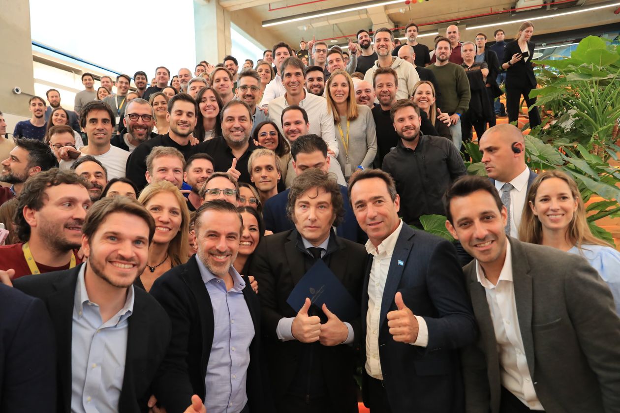Javier Milei con Marcos Galerin