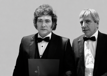 Javier Milei y Toto Caputo.