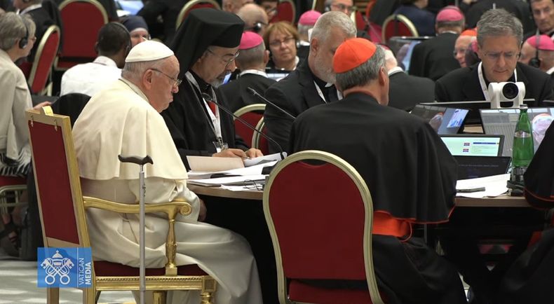 El papa Francisco participa de la primera jornada de la asamblea renovadora