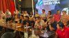 La mesa principal del lanzamiento de la campaña Dante Gebel presidente.