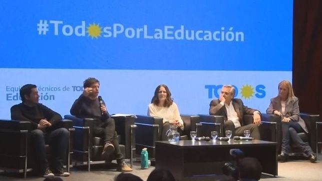 alberto f. kicillof y magario, contra el ?ajuste? del gobierno en educacion