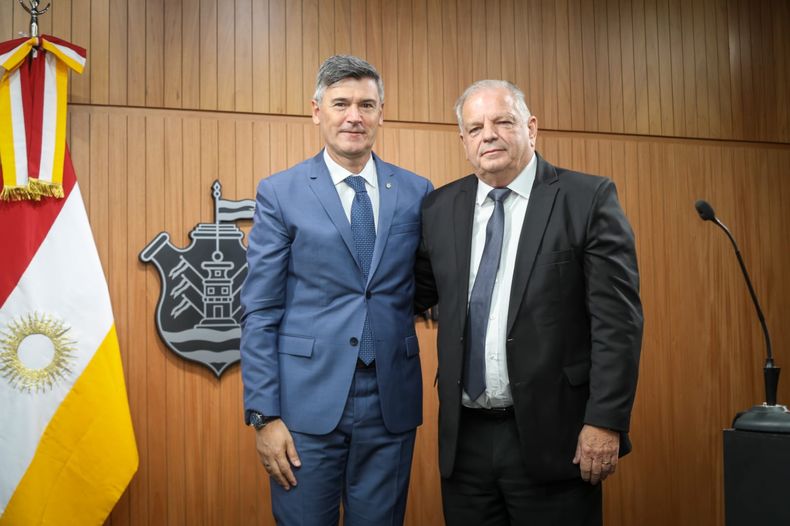 Alberto Ambrosio y el intendente de Córdoba, Daniel Passerini