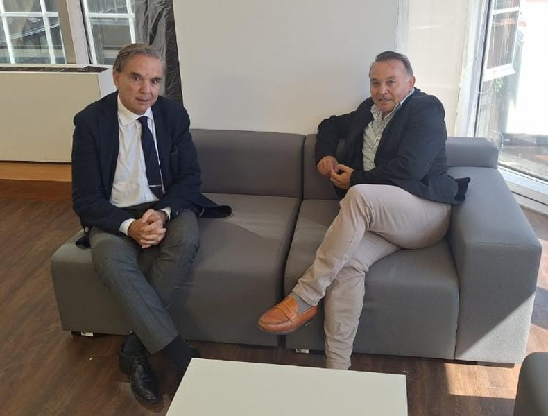 Miguel Ángel Pichetto y Ariel Rivero. El experimentado diputado nacional asesora al partido Primero Río Negro.