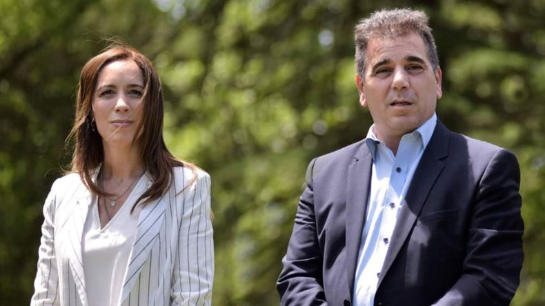 Vidal con Ritondo María Eugenia Vidal ministro Cristian Ritondo