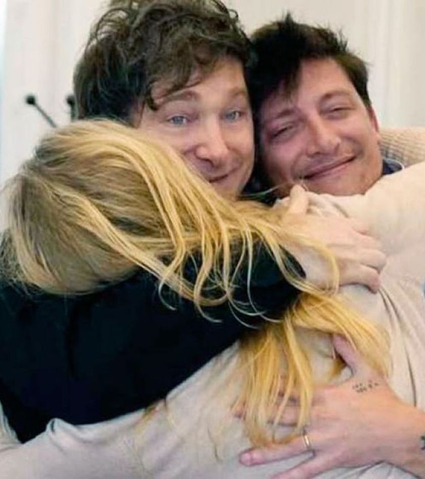 Javier Milei, Karina Milei y Santiago Caputo.&nbsp;