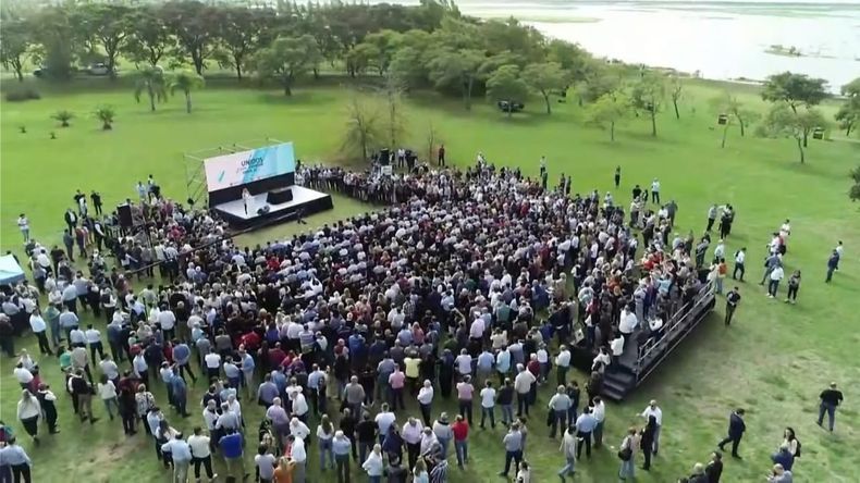 El acto fundacional Unidos para Cambiar Santa Fe en Cayastá,