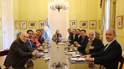 Karina Milei con los bloques de Diputados del PRO y LLA.&nbsp;