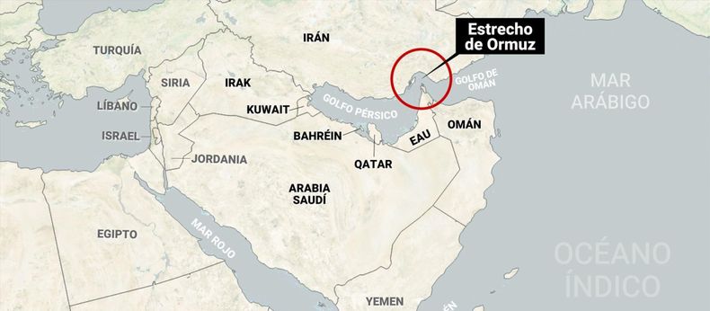Estrecho de Ormuz, clave en la guerra de EEUU e Israel contra Irán