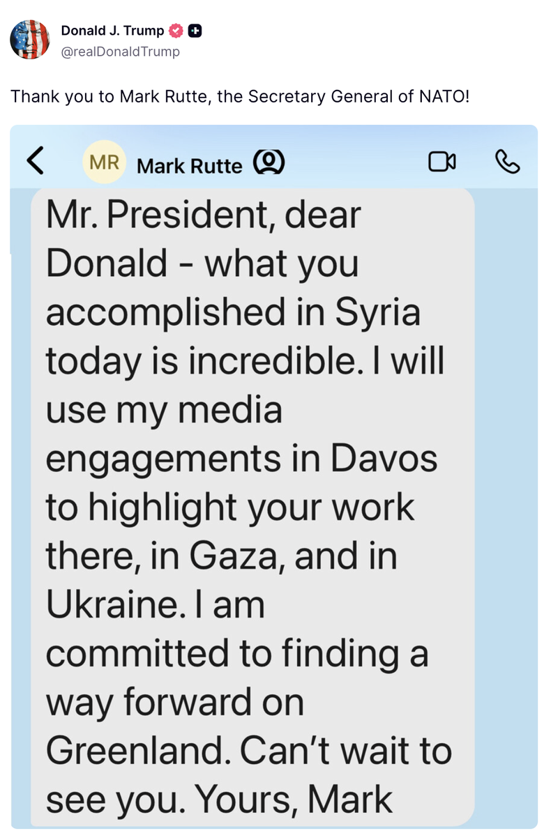 Donald Trump dejó mal parado al jefe de la OTAN, Mark Rutte.