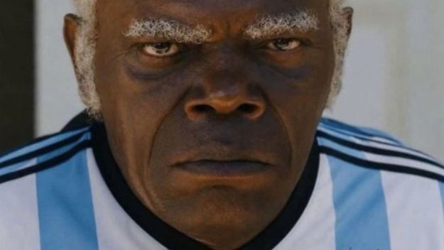Una imagen construida para convocar a no alentar en el Mundial por Argentina, señalado como el país más racista del mundo.&nbsp;