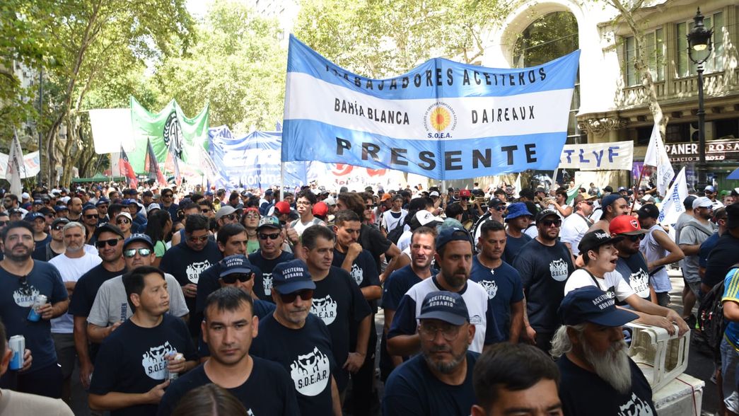 La marcha en contra de la reforma laboral.