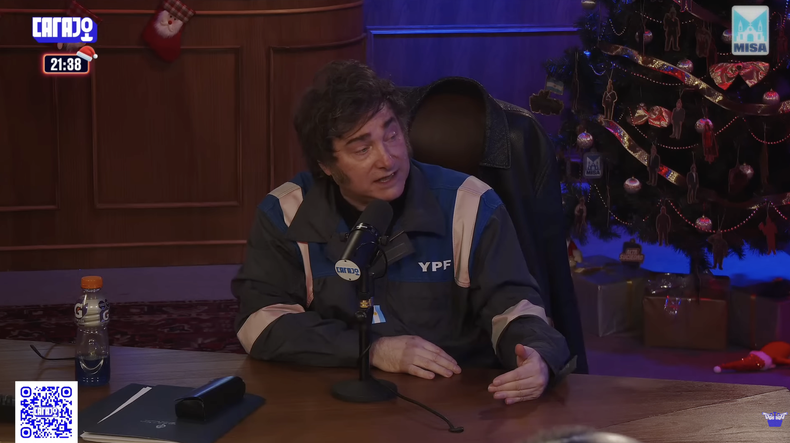 Javier Milei, en el programa La Misa de Gordo Dan.