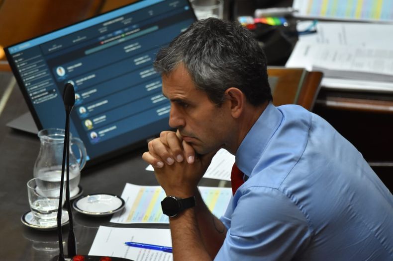Martín Menem, durante el debate de la ley ómnibus.&nbsp;
