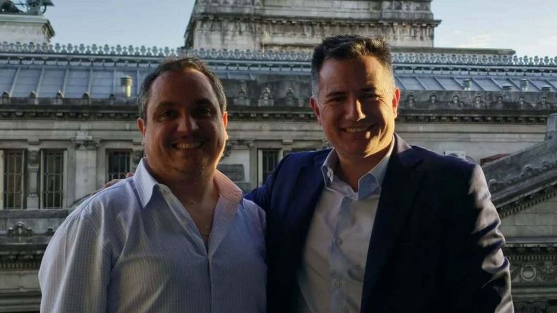 Otros tiempos: buena relación entre Ricardo Scattolini y el jefe de bloque de Diputados de LLA, Gabriel Bornoroni