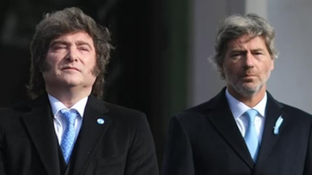 Javier Milei y Juan Bautista Mahiques.