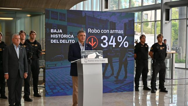 Jorge Macri destacó la baja histórica del delito en la Ciudad de Buenos Aires