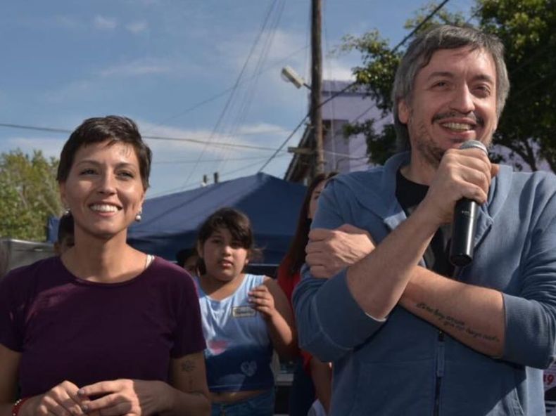Máximo Kirchner y la intendenta de Quilmes, Mayra Mendoza. 