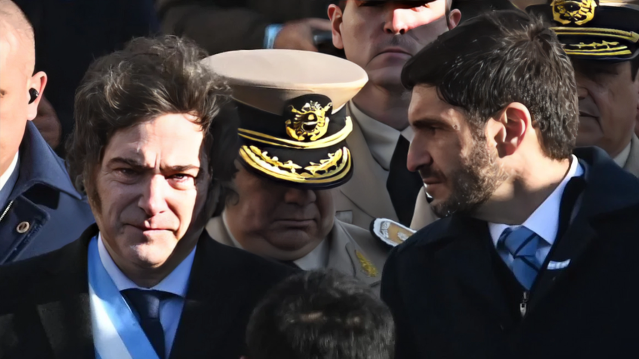 Javier Milei y Maximiliano Pullaro, gobernador de Santa Fe.