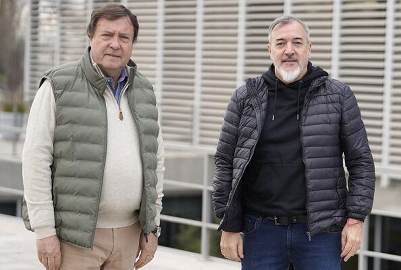 Alberto Weretilneck, gobernador de Río Negro, junto al secretario general de ATE nacional Rodolfo Aguiar.