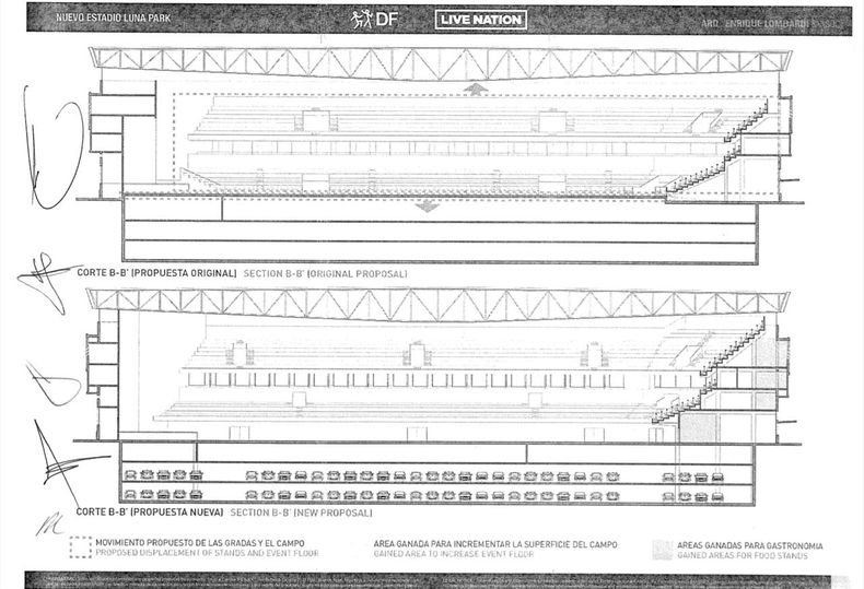 Los  “espacios ganados” del proyecto para el nuevo Luna Park