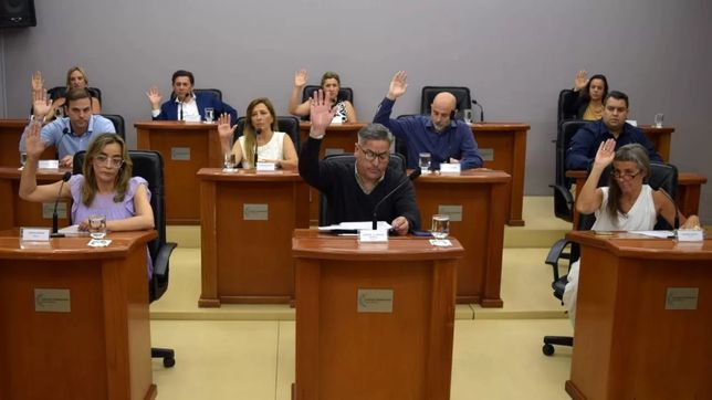 El Concejo Deliberante de Puerto Madryn, la tercera ciudad más importante de Chubut, en plena sesión.