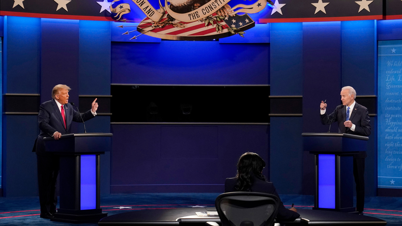 Joe Biden versus Donald Trump. El presidente patinó toda la noche.  