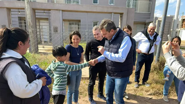 Sergio Massa de campaña. 
