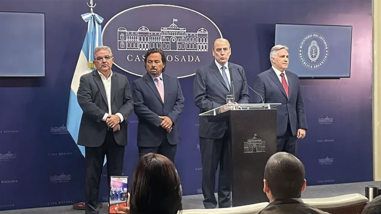 Raúl Jalil, Gustavo Sáenz, Guillermo Francos y Martín Llaryora.