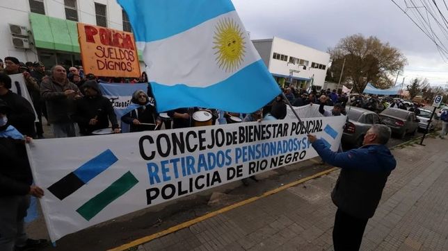 Policías de Río Negro acamparán en Viedma.&nbsp;