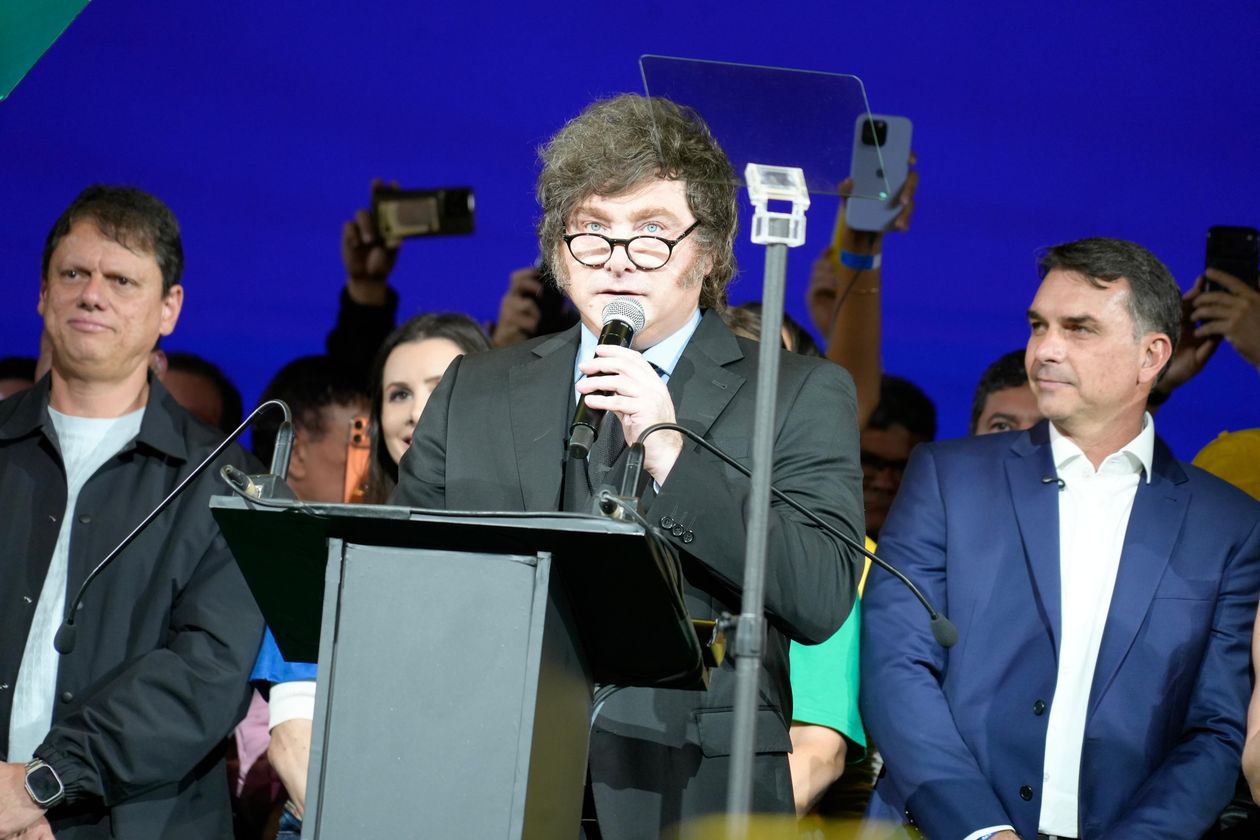 Javier Milei en Brasil.&nbsp;