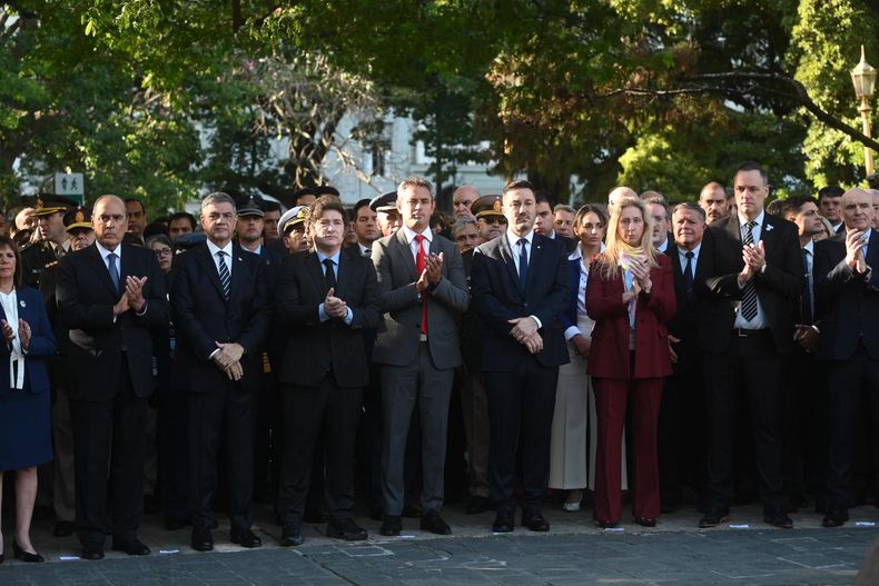Javier Milei, junto a parte de su gabinete. 
