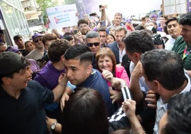 Patricia Bullrich, de campaña como candidata de La Libertad Avanza.&nbsp;