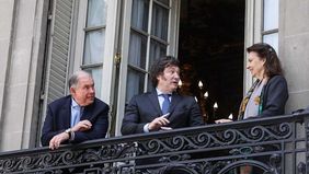 Gerardo Werthein, Javier Milei y Diana Mondino.