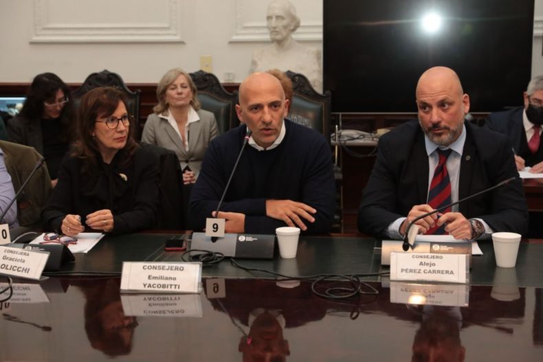 Emiliano Yacobitti en la sesión de Consejo Superior Emiliano Yacobitti