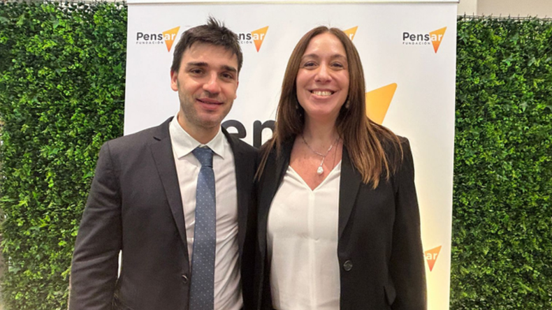 Ignacio Torres y María Eugenia Vidal en Chubut.&nbsp;