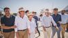 Larreta sufrió el intenso calor nicoleño en la Expoagro 2023.