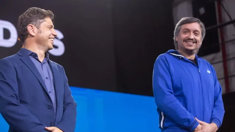 Axel Kicillof y Máximo Kirchner, en tiempos mejores. Ahora, todo roto.