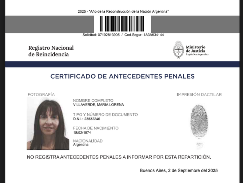 Antecedentes de Lorena Villaverde, posteados por la diputada. 