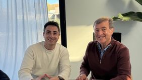 El senador Nacional Enzo Fullone y el diputado nacional por Río Negro, Aníbal Tortoriello.