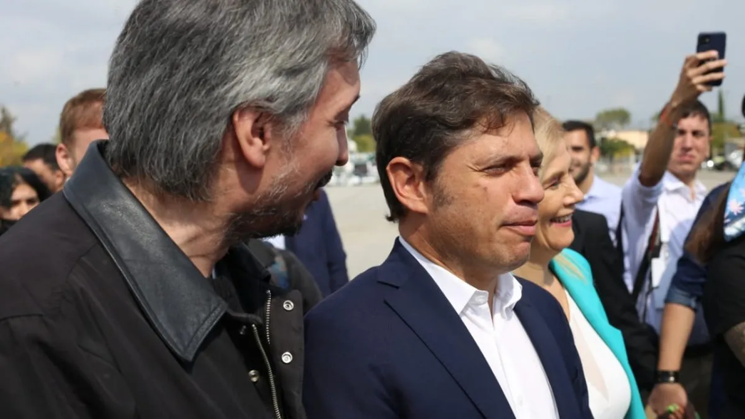 Maximo Kirchner y Axel Kicillof.