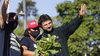 Juan Grabois durante la toma de los terrenos en campos de la familia Etchevehere, en La Paz, Entre Ríos.