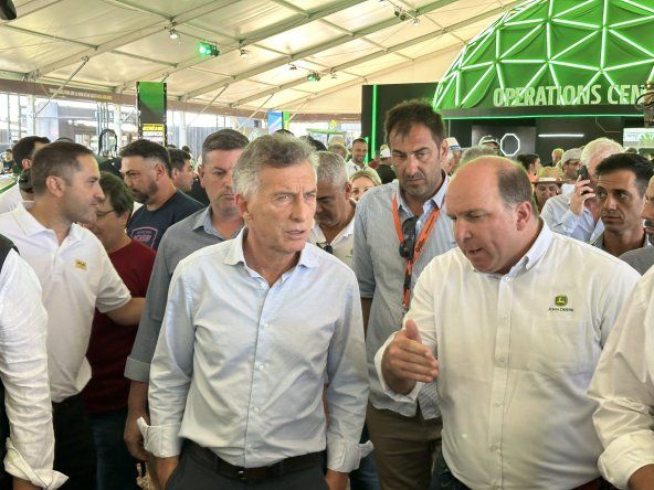Mauricio Macri, en Expoagro (Foto: @carourd) 
