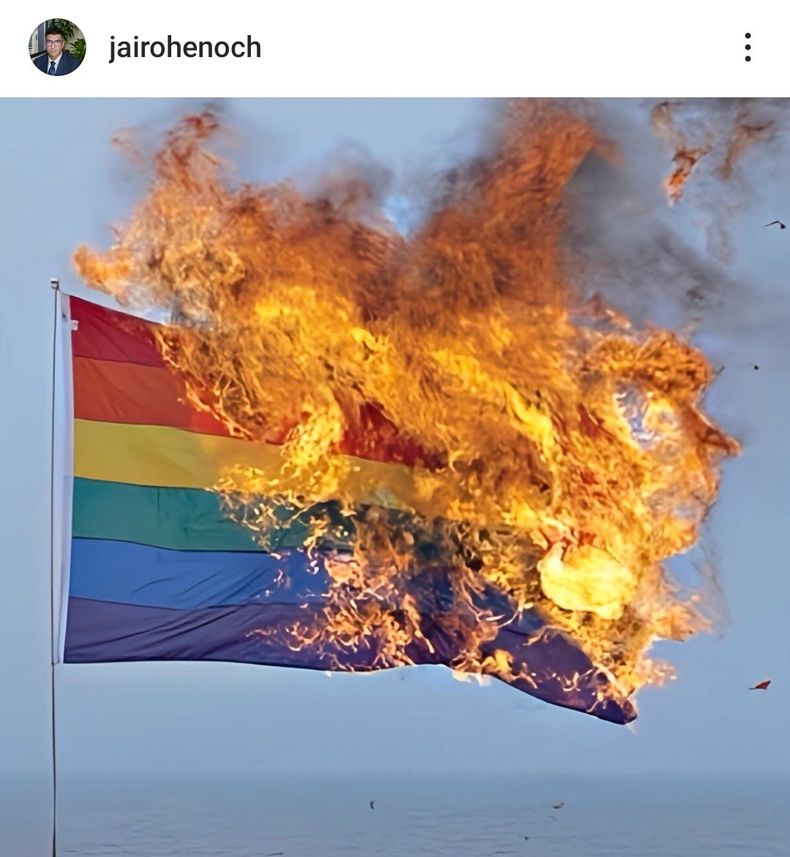 El presidente de La Libertad Avanza (LLA) de Santa Cruz, Jairo Henoch Guzmán, realizó este violento posteo en Instagram.
