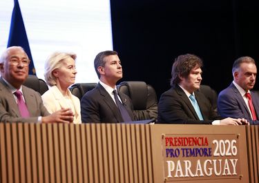 Javier Milei en la firma del acuerdo Mercosur-Unión Europea.